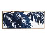 Blue Palms 19x45 Framed Canvas Wall Art