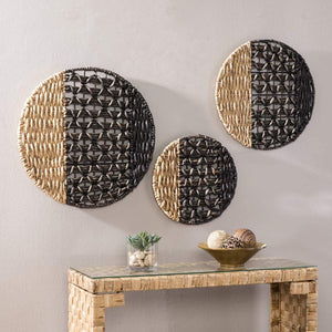 Ollie Water Hyacinth Set of 3 Wall Décor